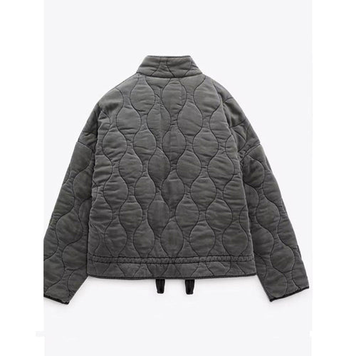Veste Matelassée Oversize Avec Poches Pour Femme | Courte