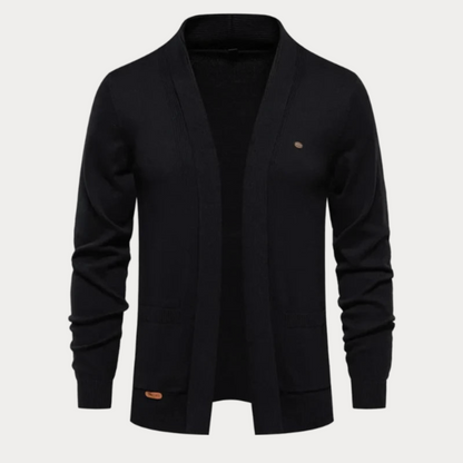 Cardigan Classique En Tricot Ouvert Sur Le Devant Pour Homme | Col Châle