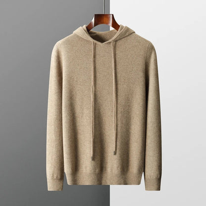 Sweat À Capuche À Manches Longues En Cachemire Uni Pour Homme | Hiver
