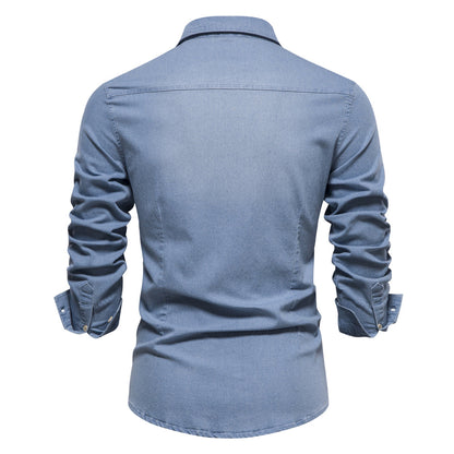 Chemise Homme Décontractée À Manches Longues | Détail Poche