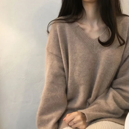 Pull En Cachemire Pour Femme Pour L’Hiver | Col En V