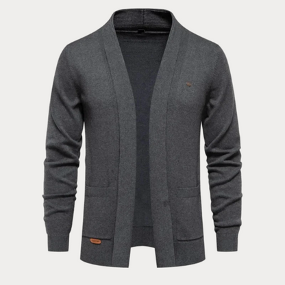 Cardigan Classique En Tricot Ouvert Sur Le Devant Pour Homme | Col Châle