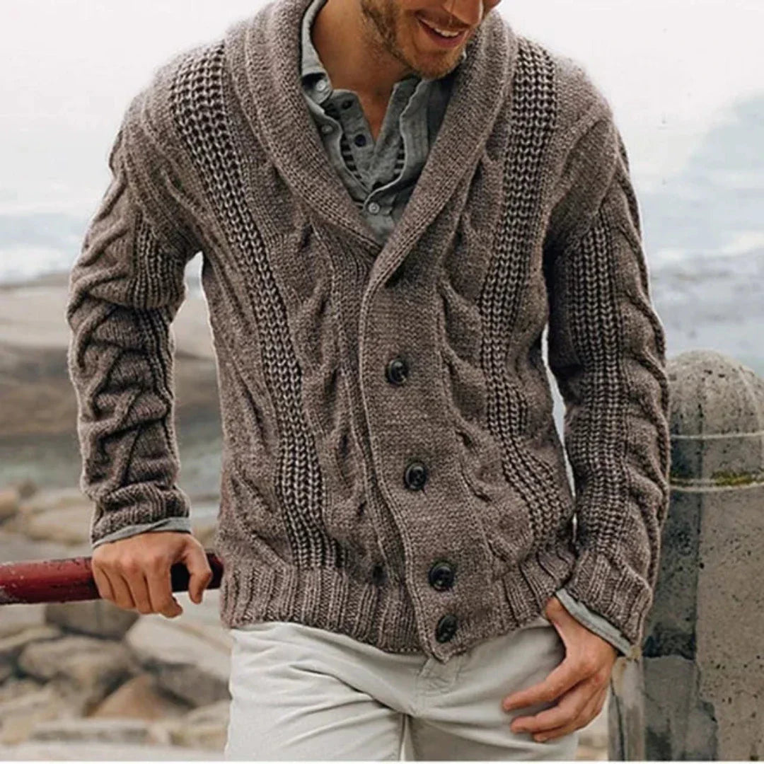Cardigan Moderne Ouvert Sur Le Devant Pour Homme | Manches Longues
