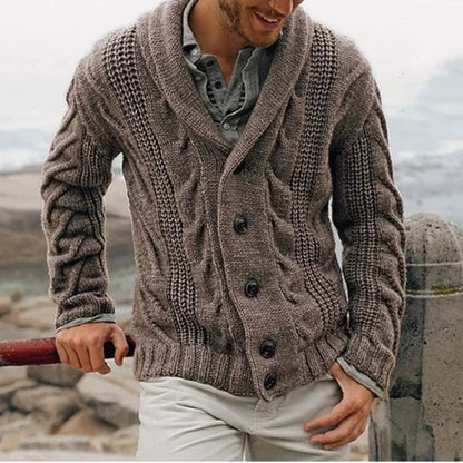 Cardigan D'hiver À Manches Longues Pour Homme | Décontracté