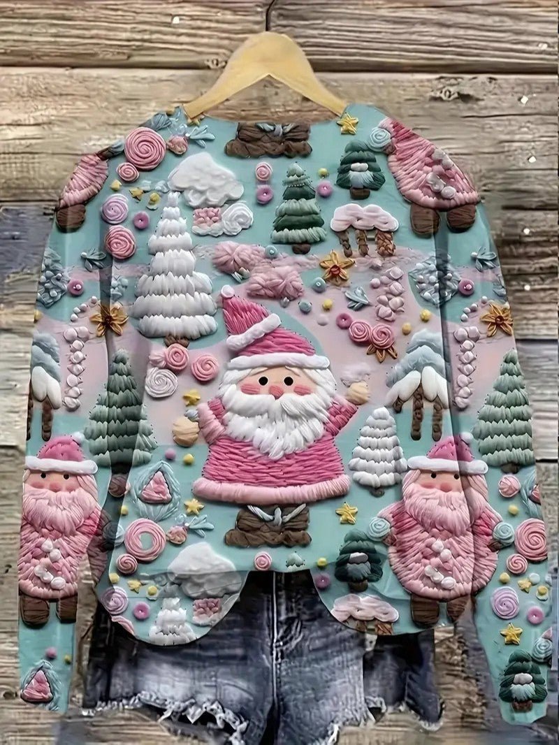 Sweat Shirt Femme 3D - Confortable et Festif pour Noël 1