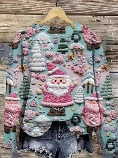 Sweat Shirt Femme 3D - Confortable et Festif pour Noël 1