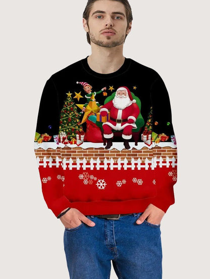 Sweat Shirt Femme 3D Noël – Confort Élastique pour Fêtes 2