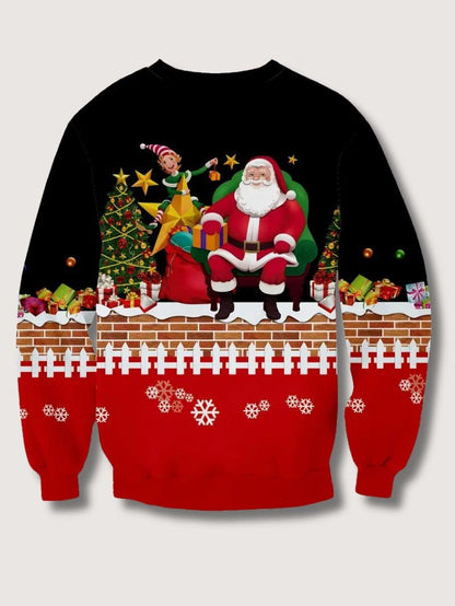 Sweat Shirt Femme 3D Noël – Confort Élastique pour Fêtes 3