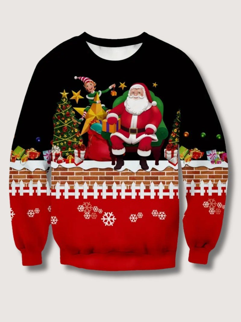 Sweat Shirt Femme 3D Noël – Confort Élastique pour Fêtes 4