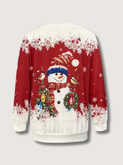 Sweat Shirt Femme Bonhomme de Neige – Confort Doux Festif 2