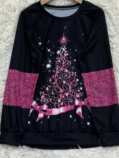 Sweat Shirt Femme Noël – Confort Élégant avec Design Scintillant 2
