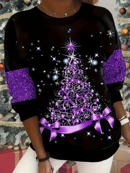 Sweat Shirt Femme Noël – Confort Élégant avec Design Scintillant 4