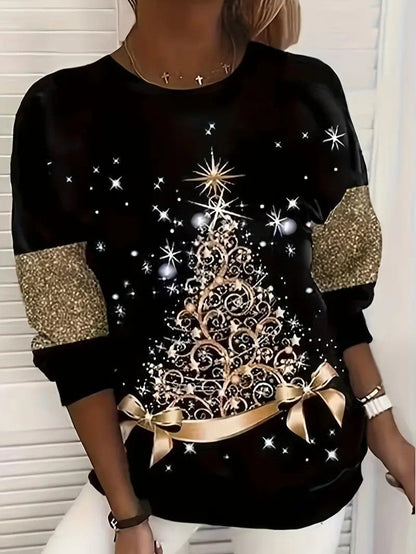 Sweat Shirt Femme Noël – Confort Élégant avec Design Scintillant 9