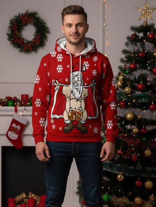Sweat à Capuche Homme/Femme – Confort Douillet avec Imprimé Festif 0