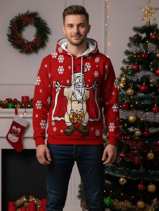 Sweat à Capuche Homme/Femme – Confort Douillet avec Imprimé Festif 0