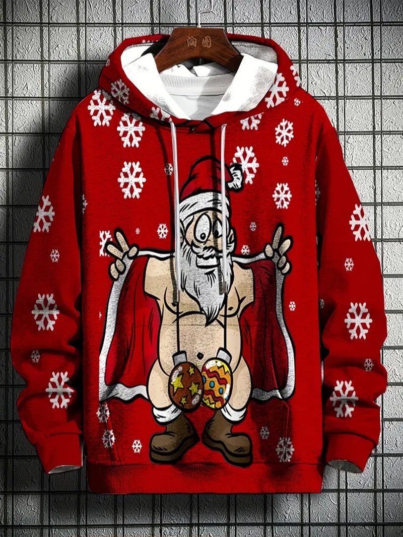 Sweat à Capuche Homme/Femme – Confort Douillet avec Imprimé Festif 1