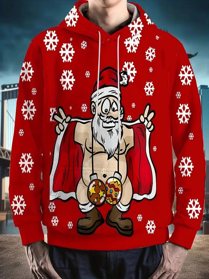 Sweat à Capuche Homme/Femme – Confort Douillet avec Imprimé Festif 2