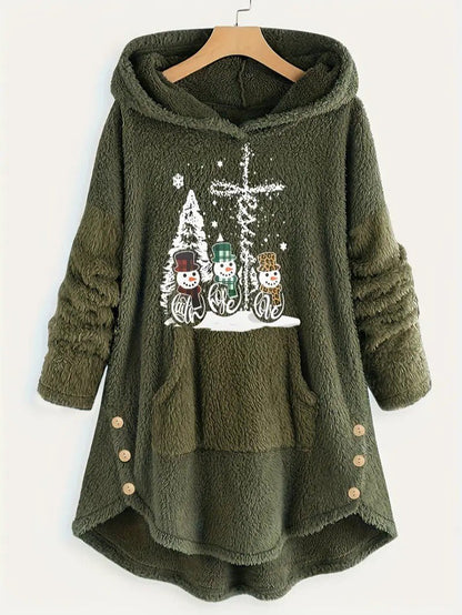 Sweatshirt Femme Capuche Polaire – Confort Douillet pour Hiver 2
