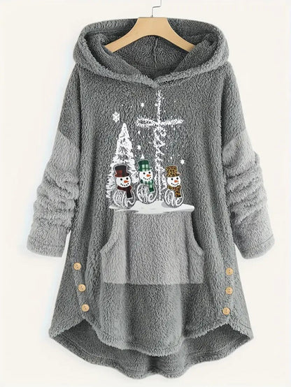 Sweatshirt Femme Capuche Polaire – Confort Douillet pour Hiver 5