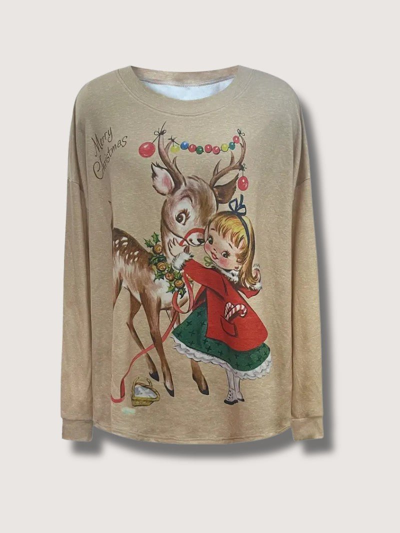 Sweatshirt Femme Vintage de Noël - Confort Doux et Style Rétro 5