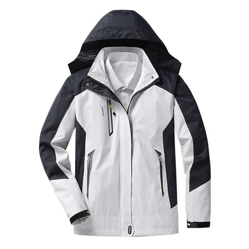 Manteau De Pluie Avec Poches Zippées Pour Femmes | Bicolore