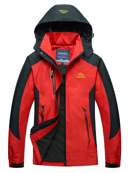 Manteau De Pluie Avec Poches Zippées Pour Femmes | Bicolore