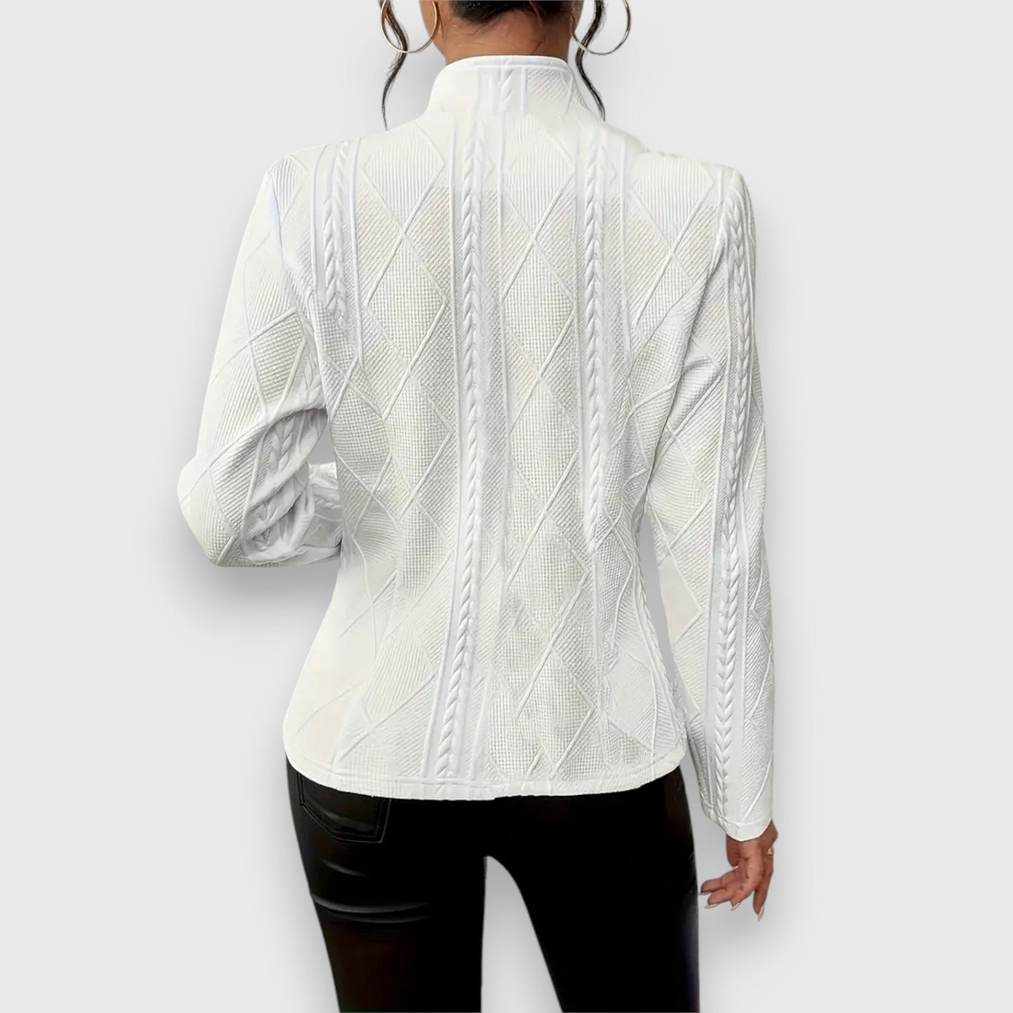 Blazer En Tricot À Manches Longues Pour Femme | Boutonné