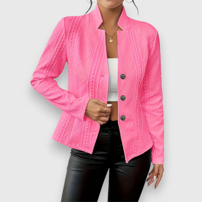Blazer En Tricot À Manches Longues Pour Femme | Boutonné