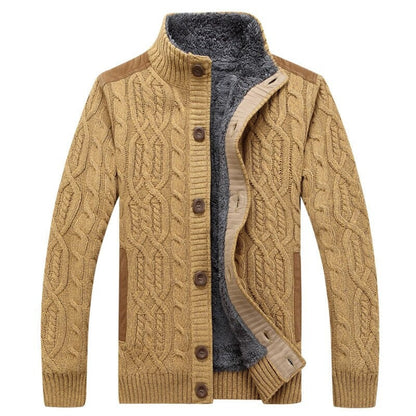 Cardigan En Tricot Avec Doublure En Peluche Pour Homme | Hiver