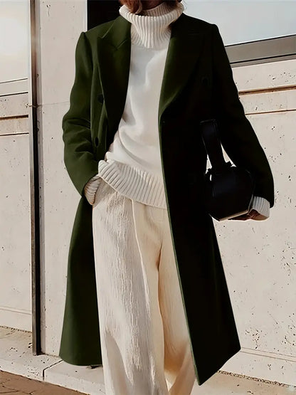 Manteau Long Stylé Pour Femme | Patte De Boutonnage