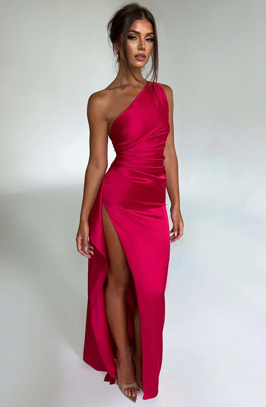 Robe De Soirée Pour Femme À Une Épaule | Dos Nu