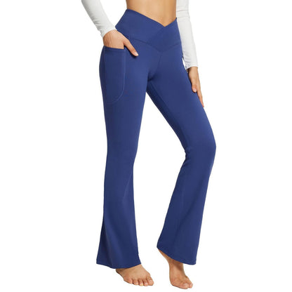 Pantalon De Yoga Évasé Tendance Pour Femme | Taille Haute