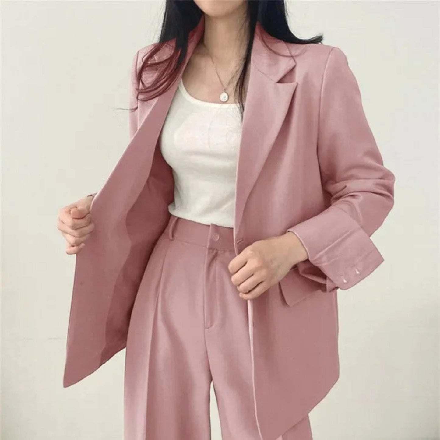 Élina | Ensemble Blazer Surdimensionné Décontracté Pour Femmes