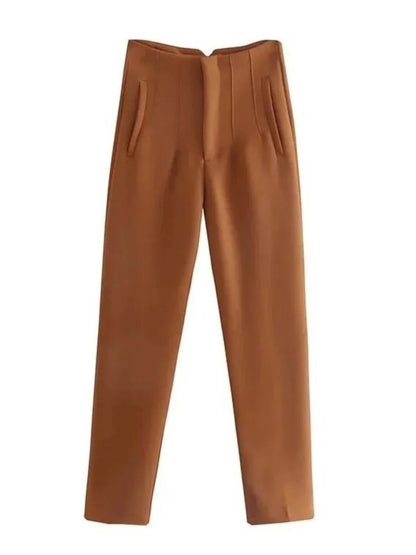 Pantalon Fuselé Élégant Pour Femme | Taille Haute