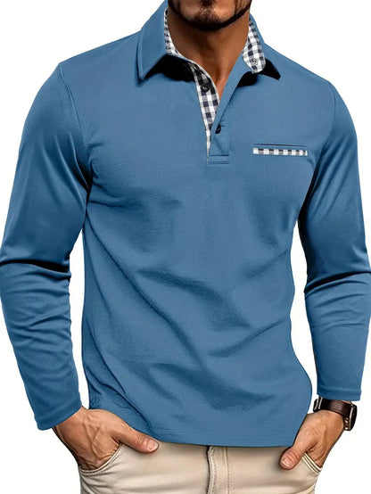 Polo Classique À Col Écossais Pour Homme | Manches Longues