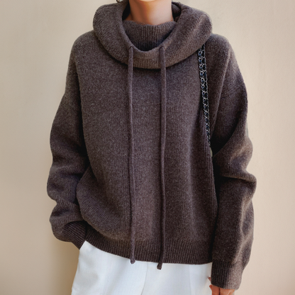 Pull Col Roulé Oversize En Cachemire Pour Femme | Hiver