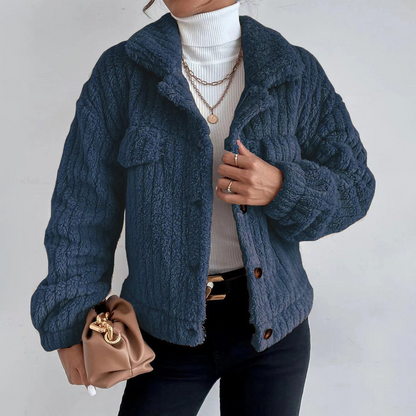 Veste Courte En Peluche Pour Femme | Hiver