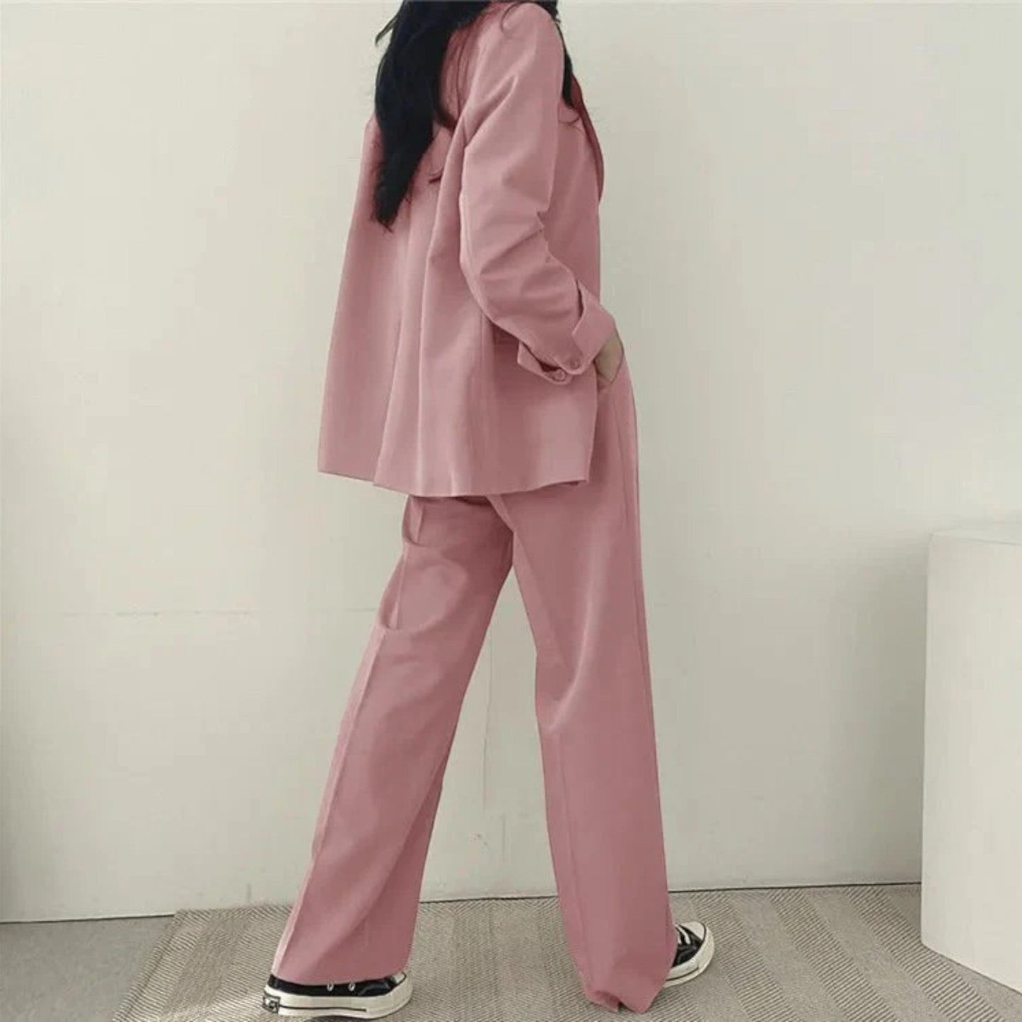 Élina | Ensemble Blazer Surdimensionné Décontracté Pour Femmes