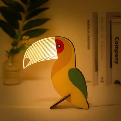 Lampe De Table En Bois Pour La Maison | Animal Décoratif