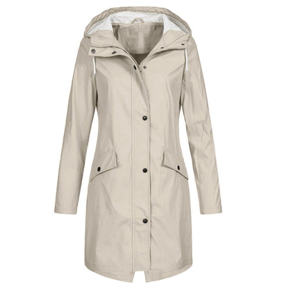 Veste De Pluie Longue Pour Femmes | Fermeture Éclair