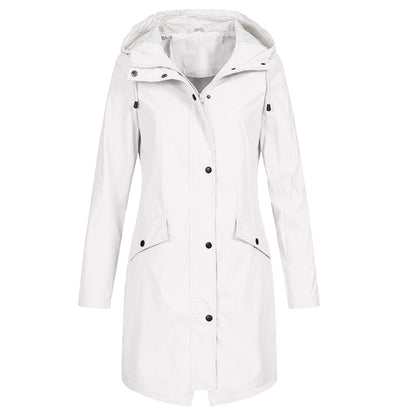 Veste De Pluie Longue Pour Femmes | Fermeture Éclair