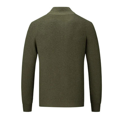 Pull Tricoté À Manches Longues Pour Homme | Col Montant
