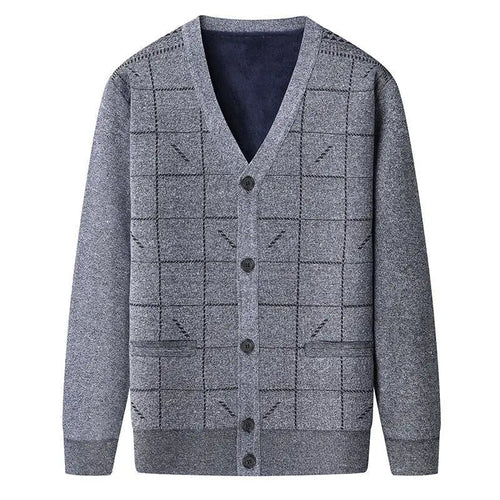 Cardigan Boutonné En Tricot À Col En V Pour Homme | Manches Longues