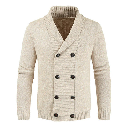 Cardigan Homme À Double Boutonnage | Manches Longues