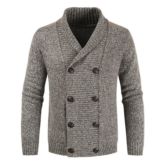 Cardigan Homme À Double Boutonnage | Manches Longues