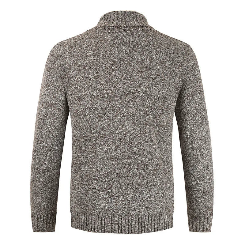 Cardigan Croisé D'hiver En Maille Pour Homme | Manches Longues