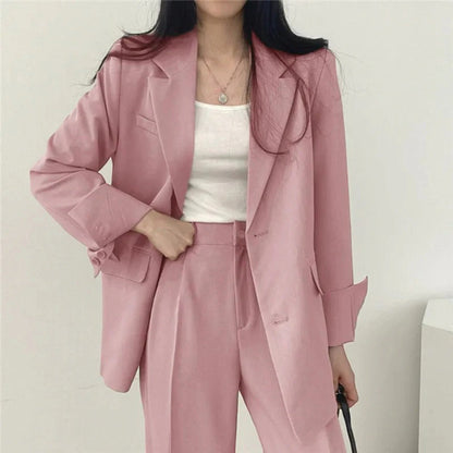 Élina | Ensemble Blazer Surdimensionné Décontracté Pour Femmes