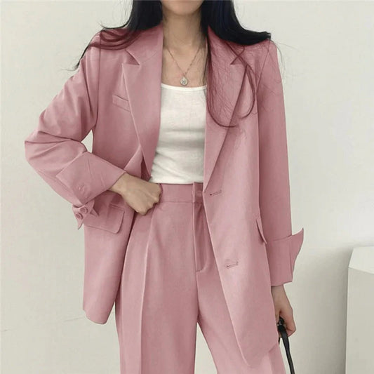 Élina | Ensemble Blazer Surdimensionné Décontracté Pour Femmes