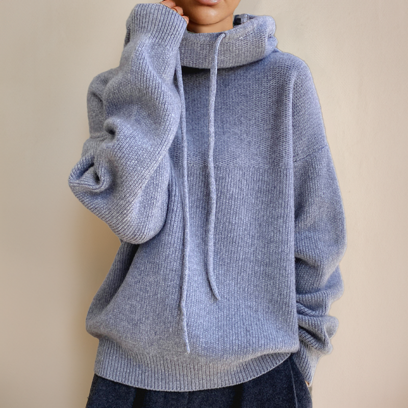 Pull Oversize En Cachemire Pour Femme | Col Roulé