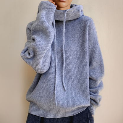 Pull Oversize En Cachemire Pour Femme | Col Roulé